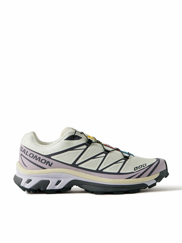 Photo: Salomon - XT-6 Rubber-Trimmed Mesh Sneakers - Purple