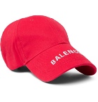 Balenciaga - Logo-Embroidered Cotton-Twill Baseball Cap - Men - Red