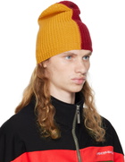 SPENCER BADU Red & Yellow Split Beanie