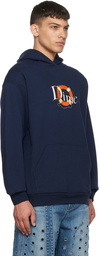 Dime Blue Cotton Hoodie