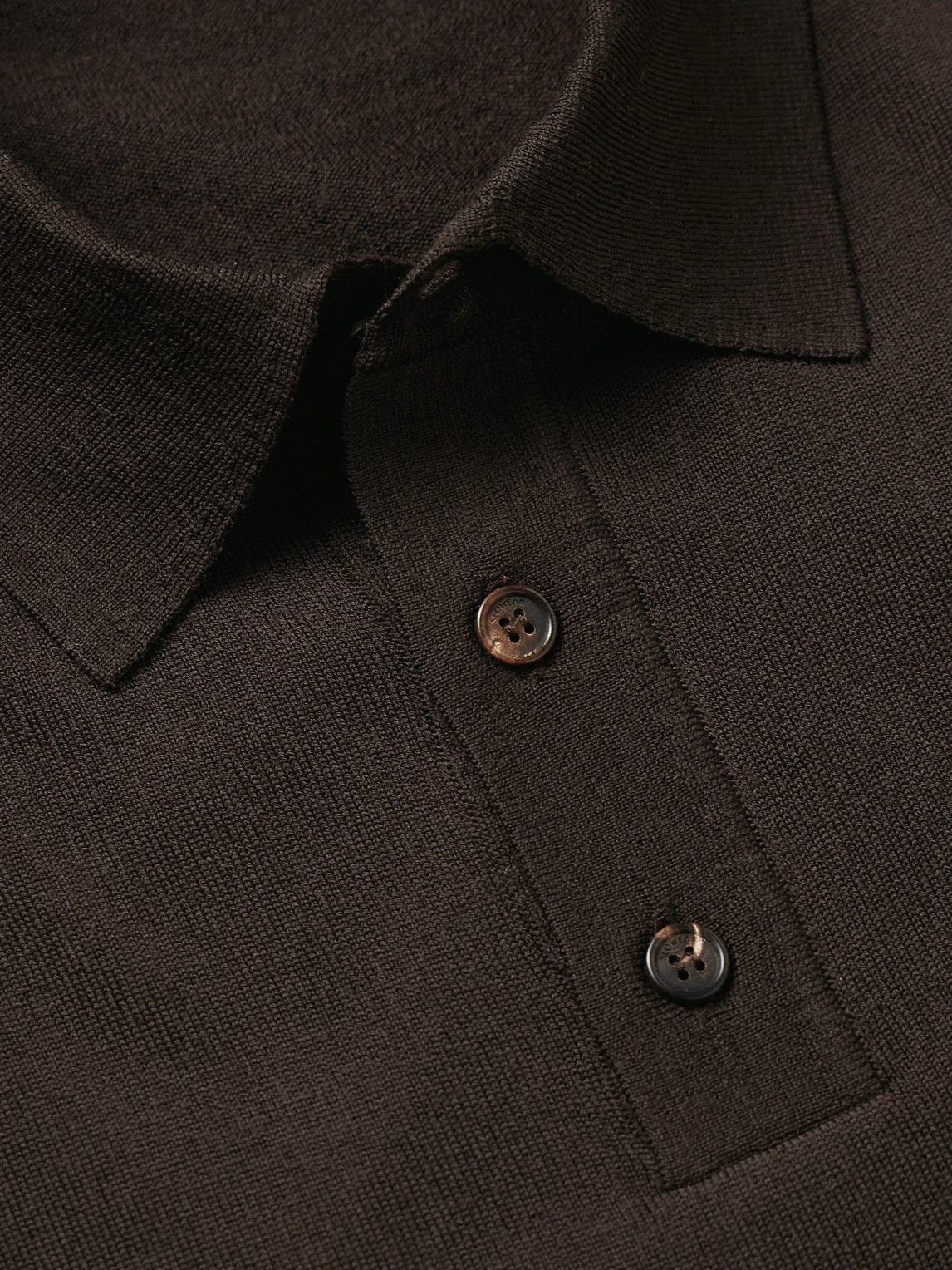 Incotex - Zanone Slim-Fit Flexwool Polo Shirt - Brown