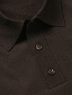Incotex - Zanone Slim-Fit Flexwool Polo Shirt - Brown