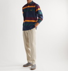 Etro - Logo-Embroidered Striped Cotton-Jersey Polo Shirt - Multi