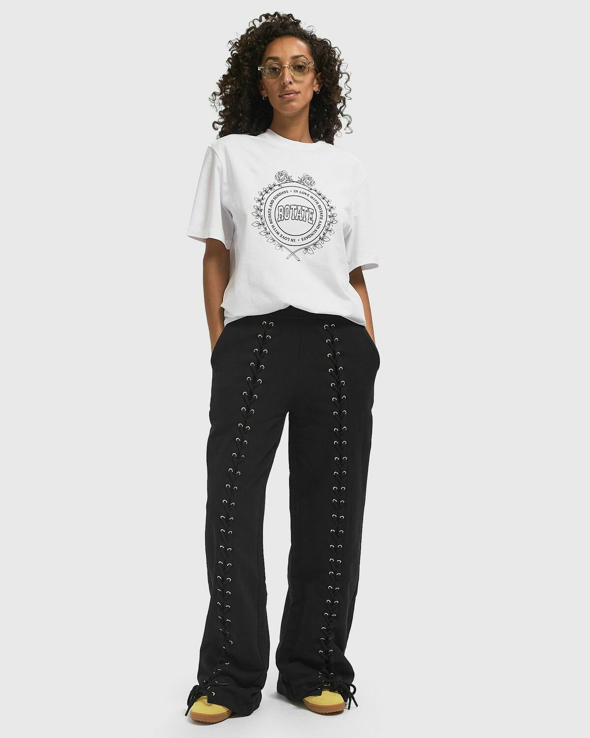 ROTATE Birger Christensen OVERSIZED TEE White Womens Shortsleefe