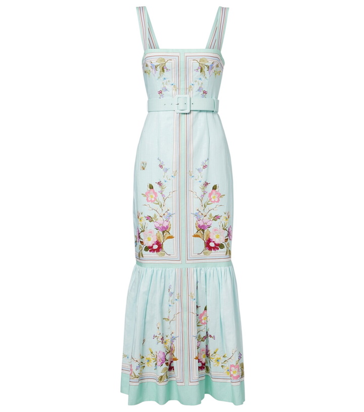 SELF-PORTRAIT - Cobalt Rose Lace Buttoned Midi Dress Self-Portrait SELF-PORTRAIT - Cobalt Rose Lace Buttoned Midi Dress Self-Portrait