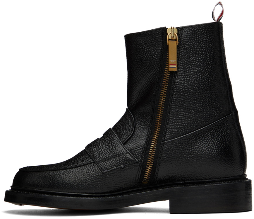 Thom Browne Black Penny Loafer Ankle Boots