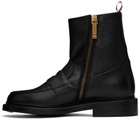 Thom Browne Black Penny Loafer Ankle Boots