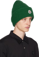 Moncler Green Rolled Brim Beanie