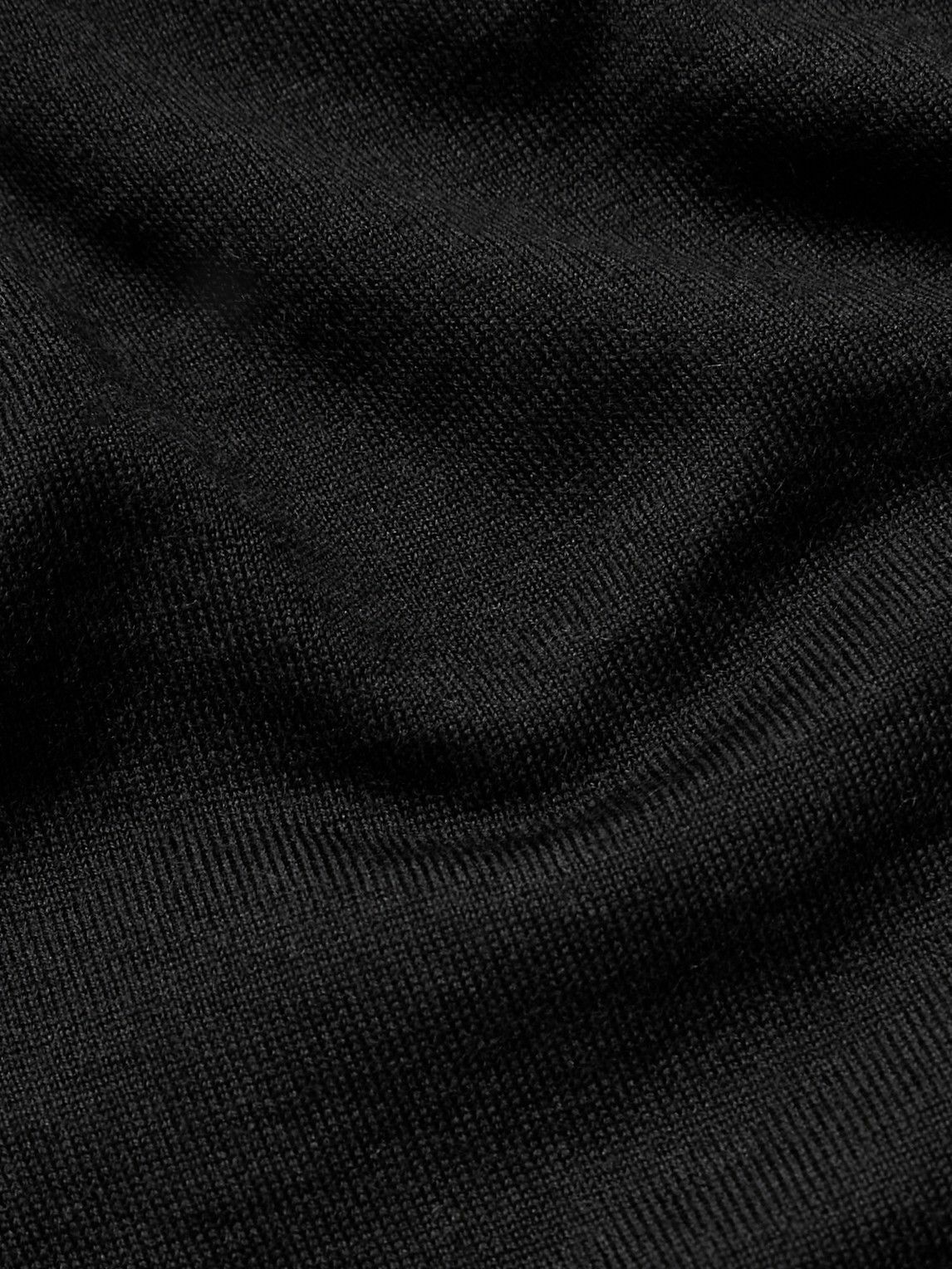 Canali - Cashmere, Wool and Silk-Blend Rollneck Sweater - Black