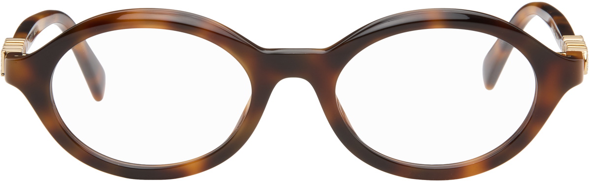 Gucci Brown Oval Optical Glasses