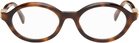 Gucci Brown Oval Optical Glasses
