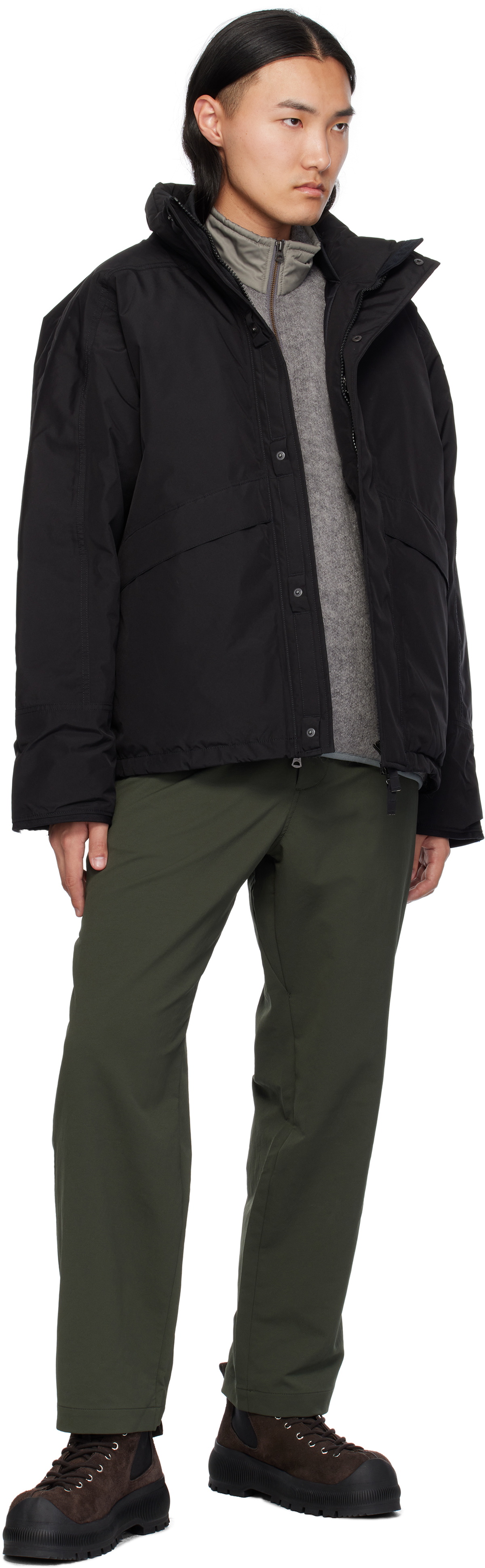 nanamica Black GORE-TEX Short Down Jacket Nanamica