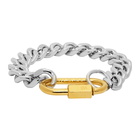 IN GOLD WE TRUST Silver and Gold Cuban Link Bracelet