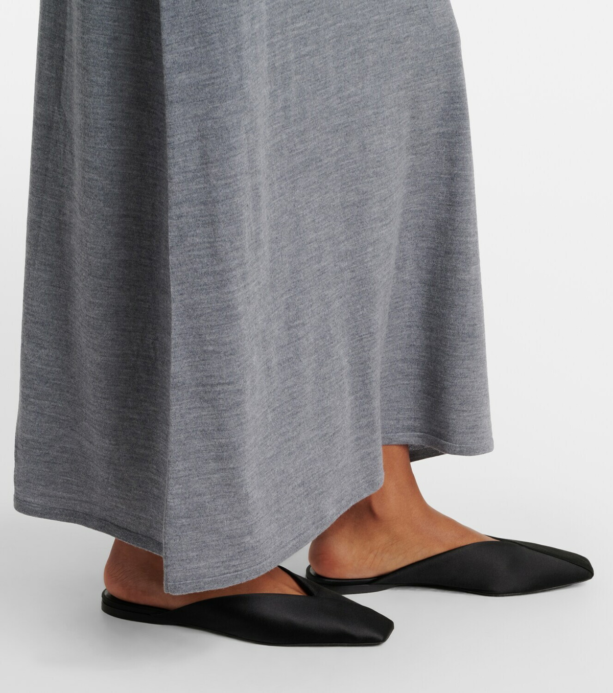 Jardin des Orangers Off-shoulder virgin wool maxi dress