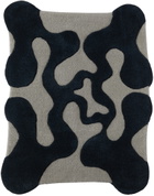 Mush Studios SSENSE Exclusive Blue & Black Small Oops Rug