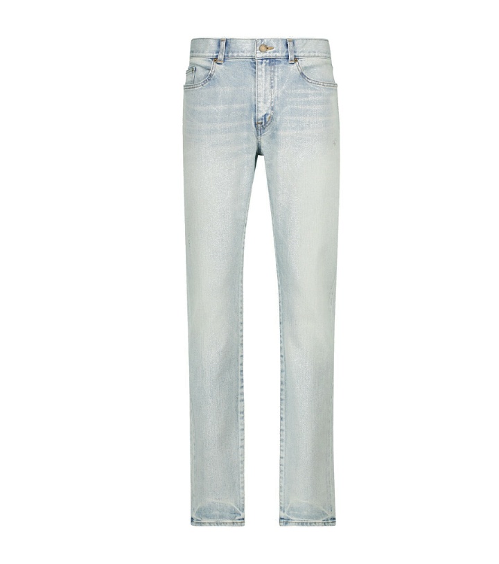 Photo: Saint Laurent - Skinny-fit faded jeans