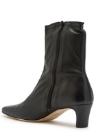 Staud Wally Leather Ankle Boots Black