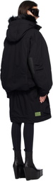 032c Black 'OSL2BER' Dropped Waist Jacket