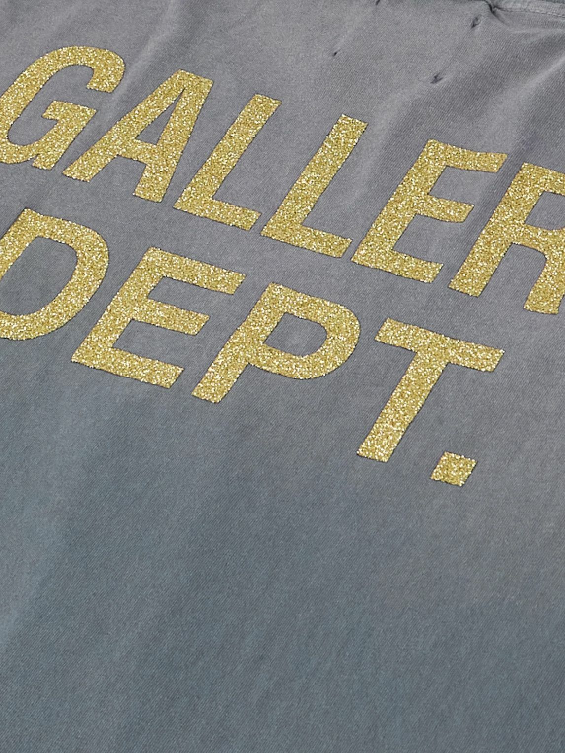 【完売必至】GALLERY DEPT. コットン グリッター加工 Tシャツ Gallery Dept. - Grailed Distressed Glittered Printed Cotton