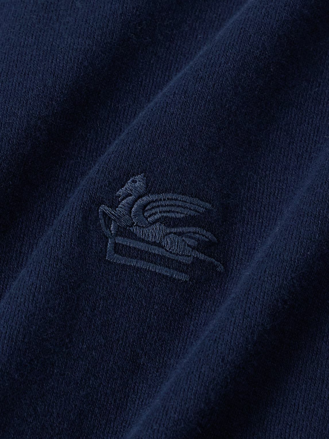 Etro - Logo-Embroidered Cotton T-Shirt - Blue Etro