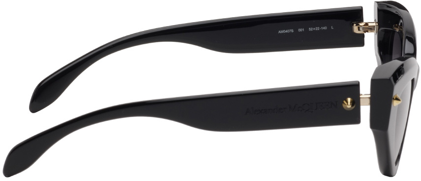 Alexander McQueen Black Cat-Eye Sunglasses