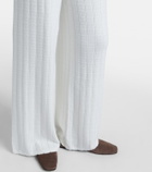 Lisa Yang Shannen cotton and cashmere wide-leg pants