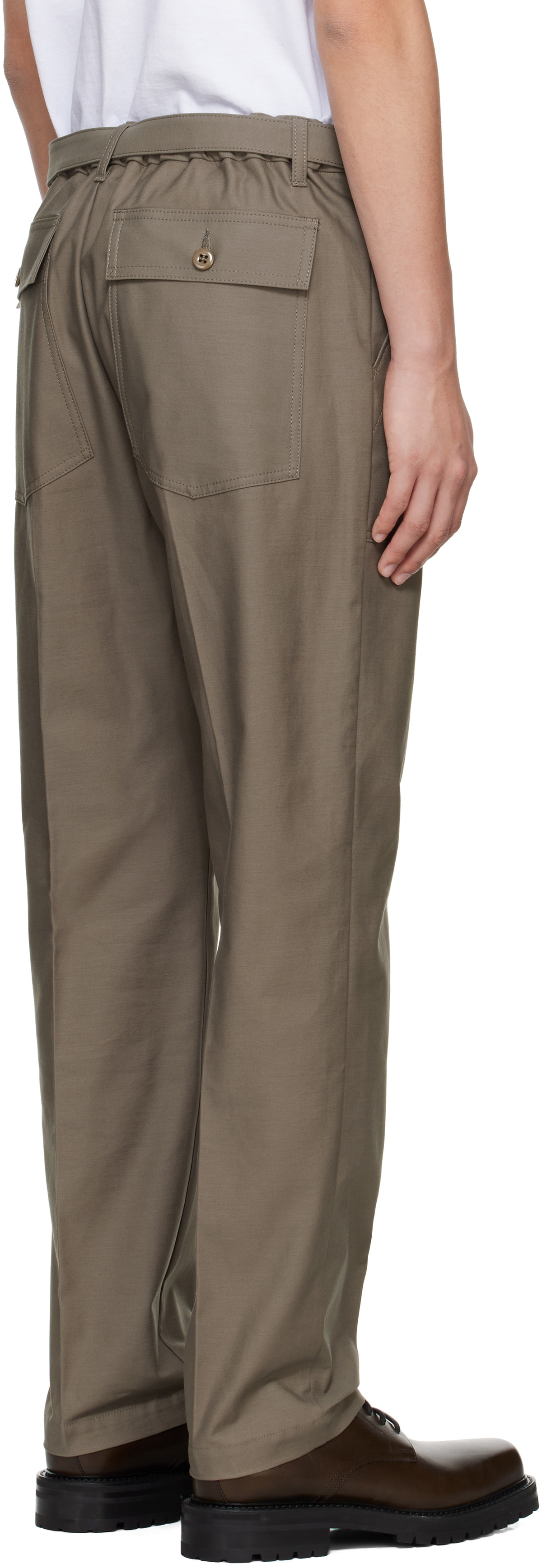 パンツ L sacai wtaps Cotton Back Satin Pants 02 sacai x WTAPS Cotton Back Satin Pants Black | HAVEN