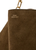 Toteme T-lock Suede top Handle bag - Taupe - One Size