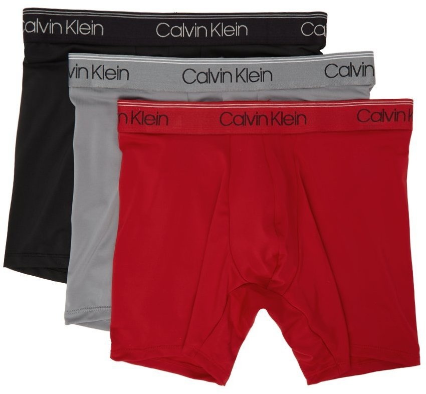 Calvin Klein NB2224 Mens Multicolor Boxer Brief Microfiber Single Pack  Underwear (Multicolor,M) 