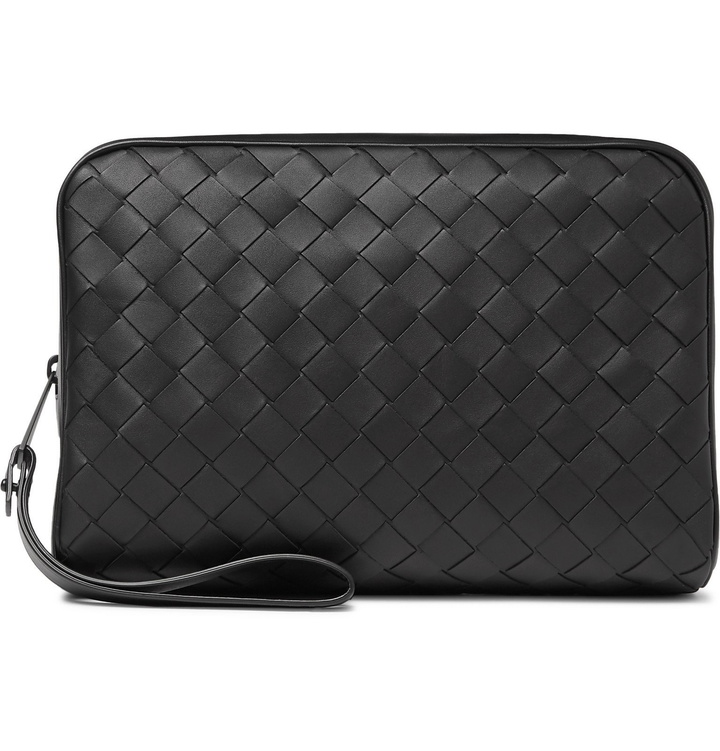 Photo: Bottega Veneta - Intrecciato Leather Wash Bag - Black