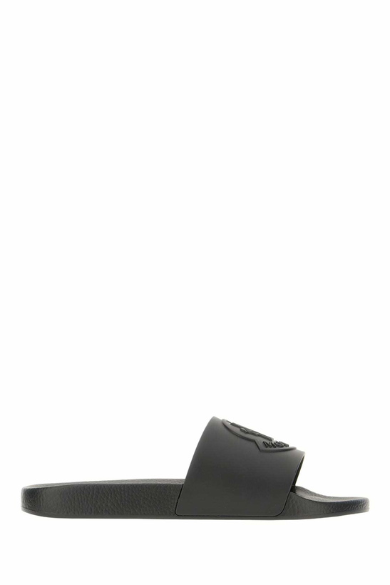 Photo: Moncler Black Rubber Slippers