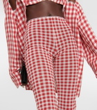 Acne Studios - Gingham-print knee-length leggings