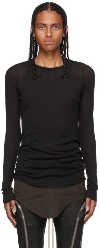 Photo: Rick Owens Black Rib Long Sleeve T-Shirt