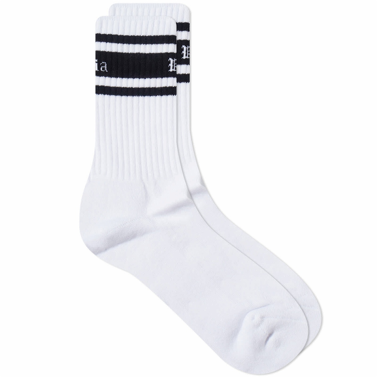 Photo: Wacko Maria Men's Type 4 Skater Sock in White/Black