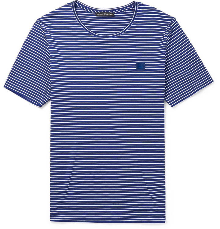 Photo: Acne Studios - Nele Striped Cotton-Jersey T-Shirt - Men - Blue