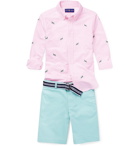 Polo Ralph Lauren - Boys Ages 2 - 6 Embroidered Striped Cotton Oxford Shirt - Men - Pink