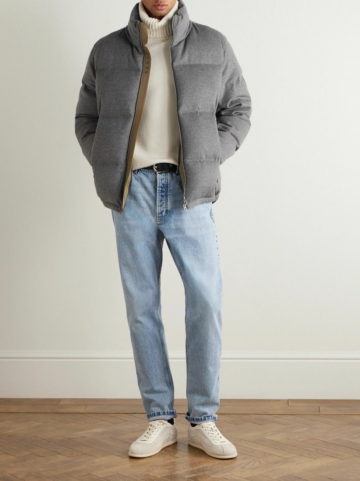 SEASE - Tribeca Quilted Wish® Virgin Wool and Cashmere-Blend Down Jacket - Gray