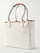 Zegna - Cabas Leather-Trimmed Cotton-Canvas Tote Bag