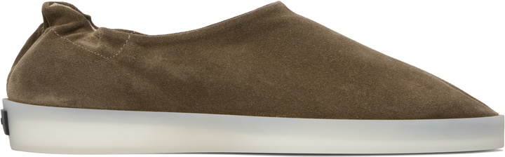 Photo: Fear of God Taupe Suede Slip-on Loafers