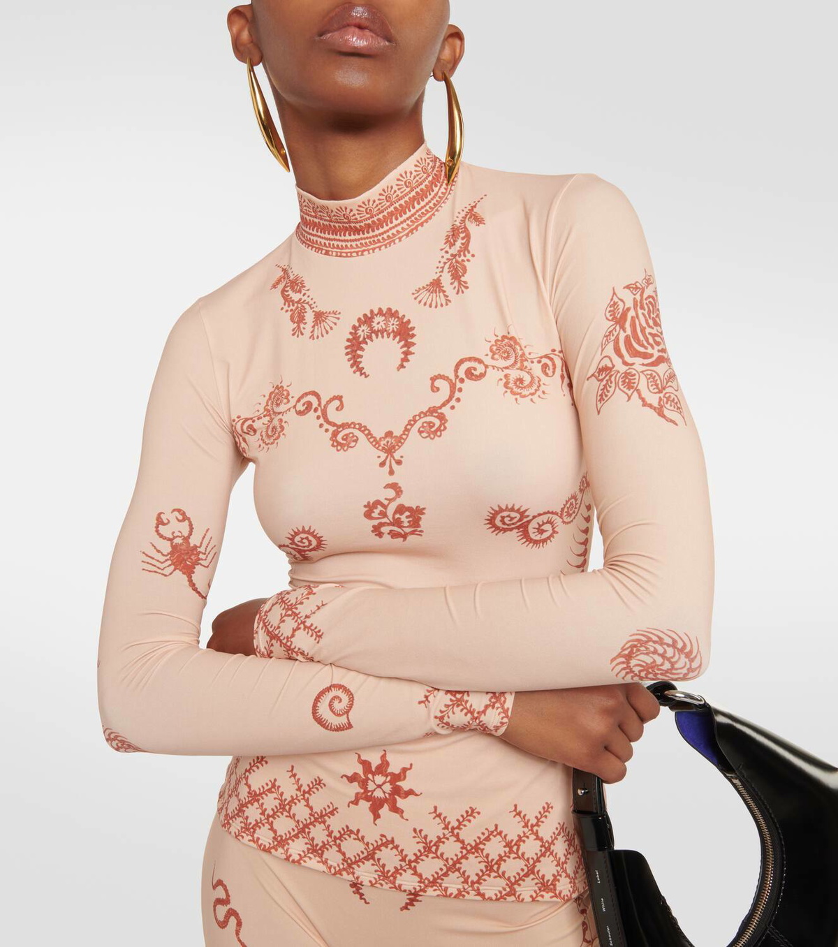 トップス Marine Serre Regenerated Second Skin top Marine Serre Regenerated Second Skin Top | Neutrals | FARFETCH