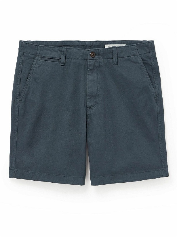 Photo: Outerknown - Nomad Straight-Leg Organic Cotton-Twill Chino Shorts - Blue