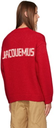 Jacquemus Red Le Chouchou 'La Maille Pavane' Sweater