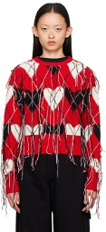 Charles Jeffrey LOVERBOY Red Guddle Sweater