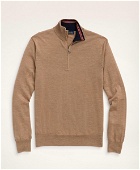 Brooks Brothers Men's Big & Tall Merino Half-Zip Sweater | Camel