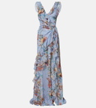 Etro Printed ruffled maxi dress