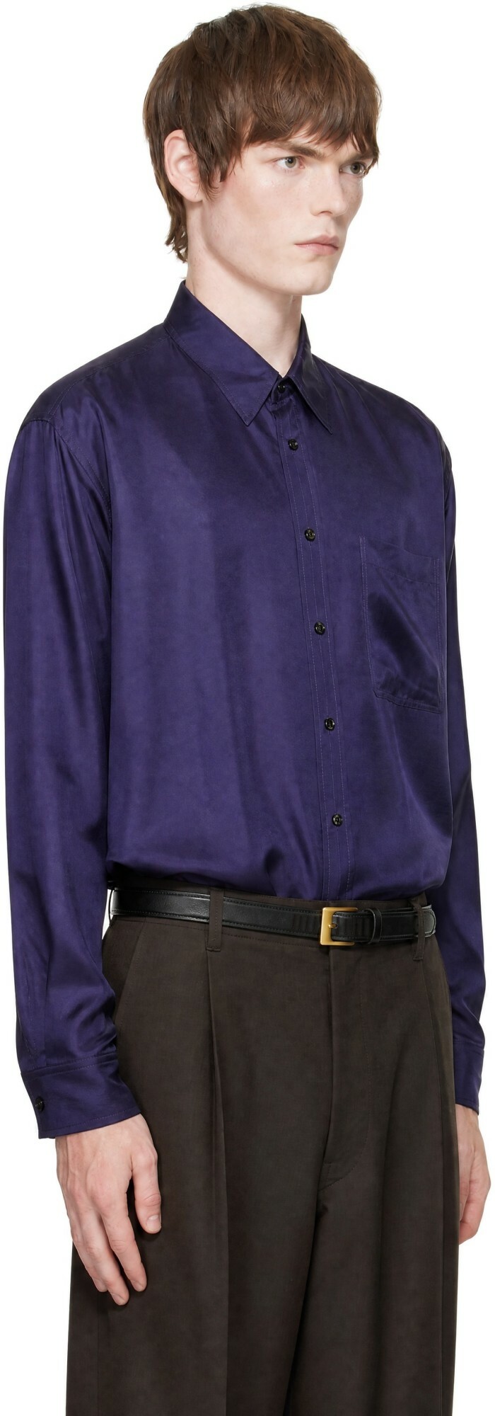 LEMAIRE Purple Loose Shirt