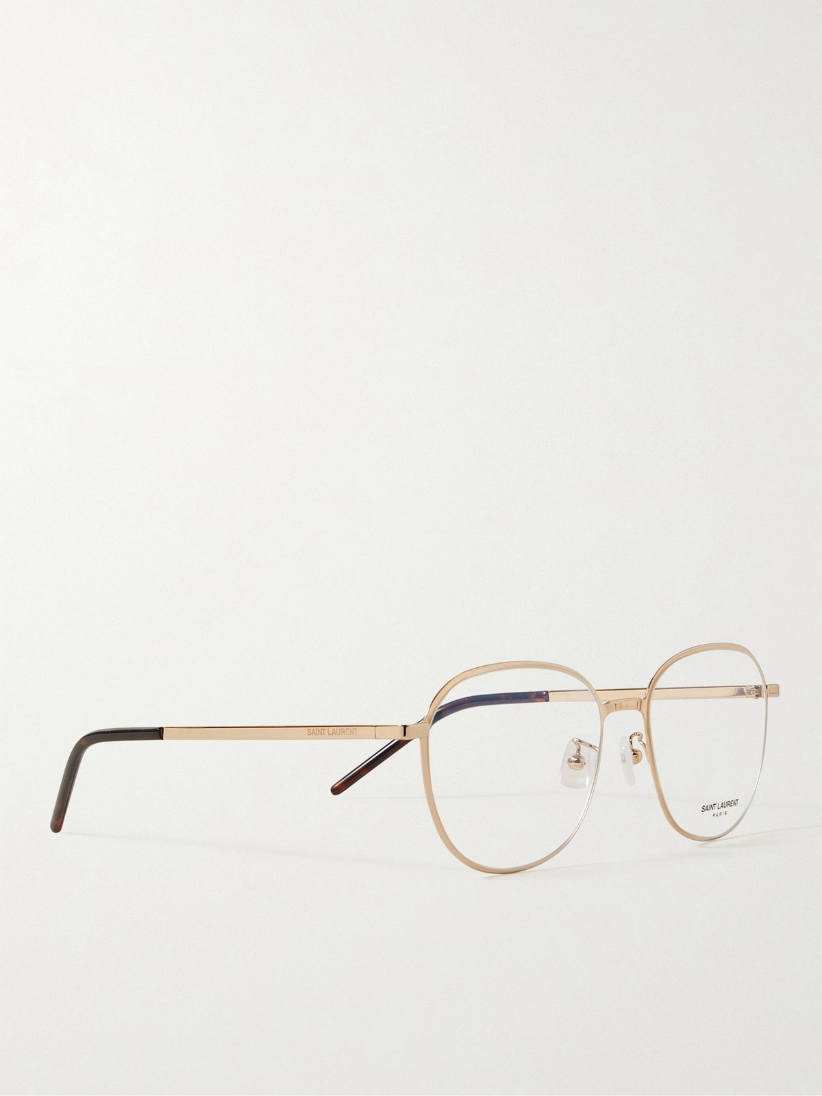 Saint Laurent Round-Frame Gold-Tone Optical Glasses - Flawless Crowns
