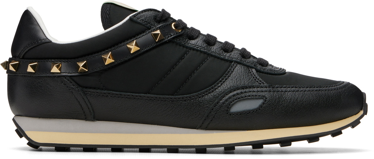 Valentino Garavani Black Stud Up Sneakers