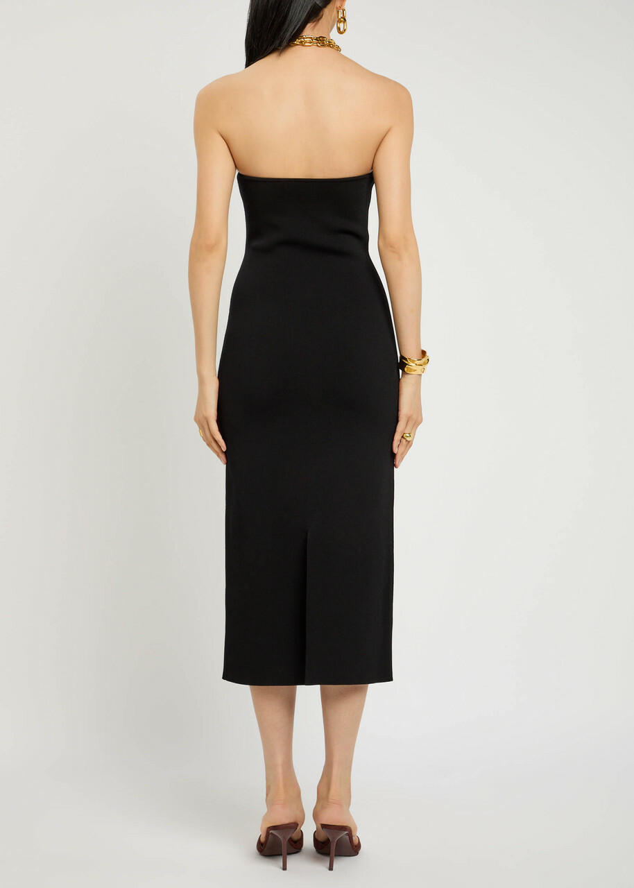 Anine Bing Rosa Stretch-knit Midi Dress Black