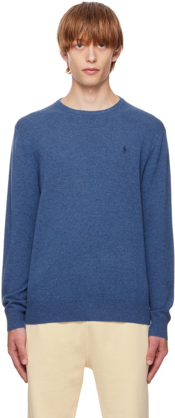 Photo: Polo Ralph Lauren Blue Embroidered Sweater